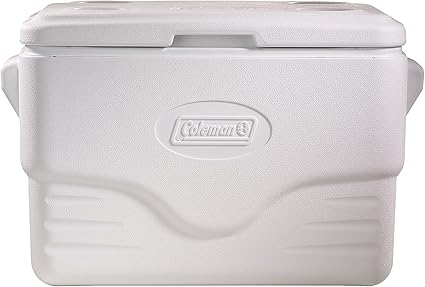 white coleman cooler