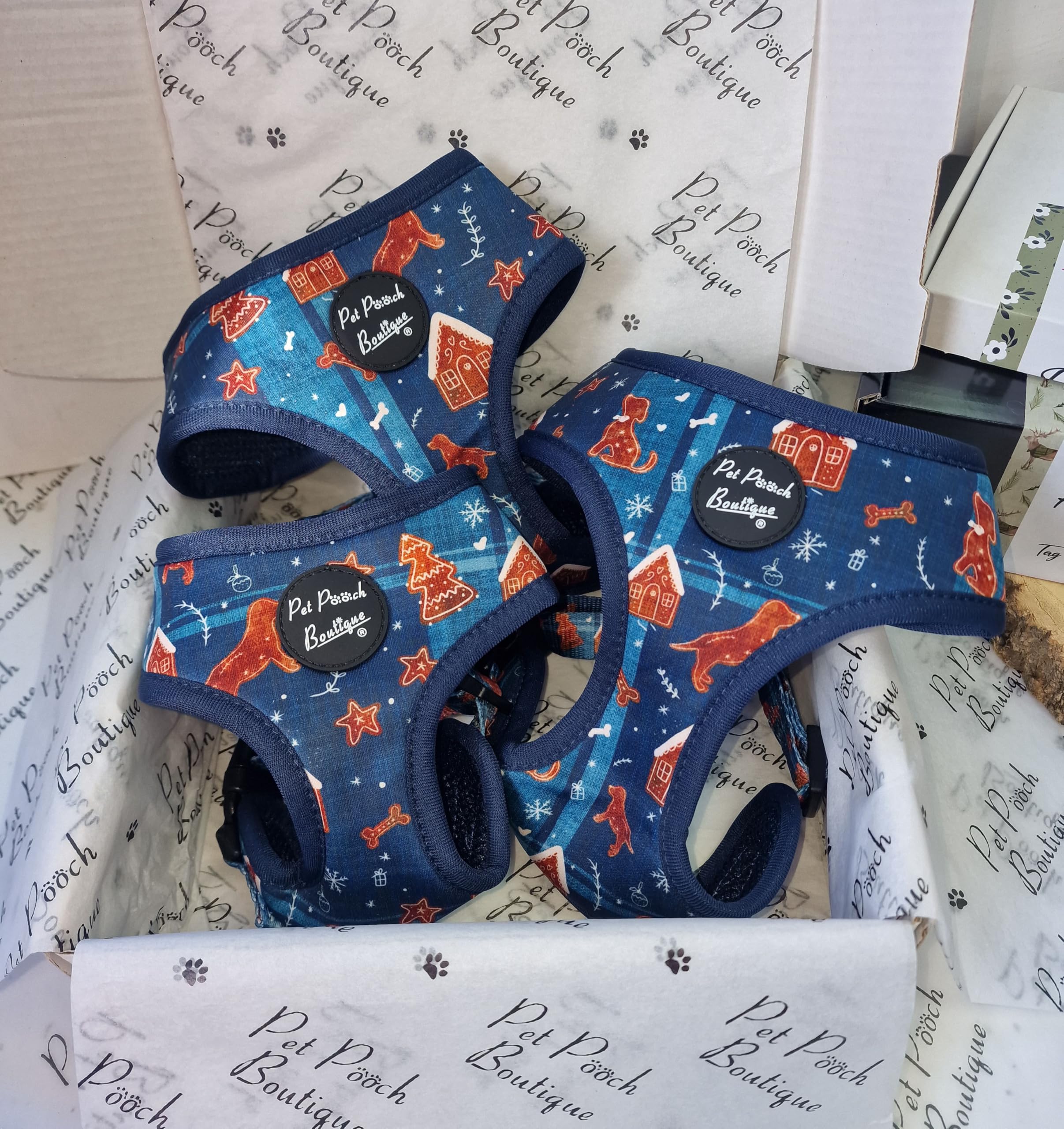 Gingerbread Biscuit Dog Harness XS