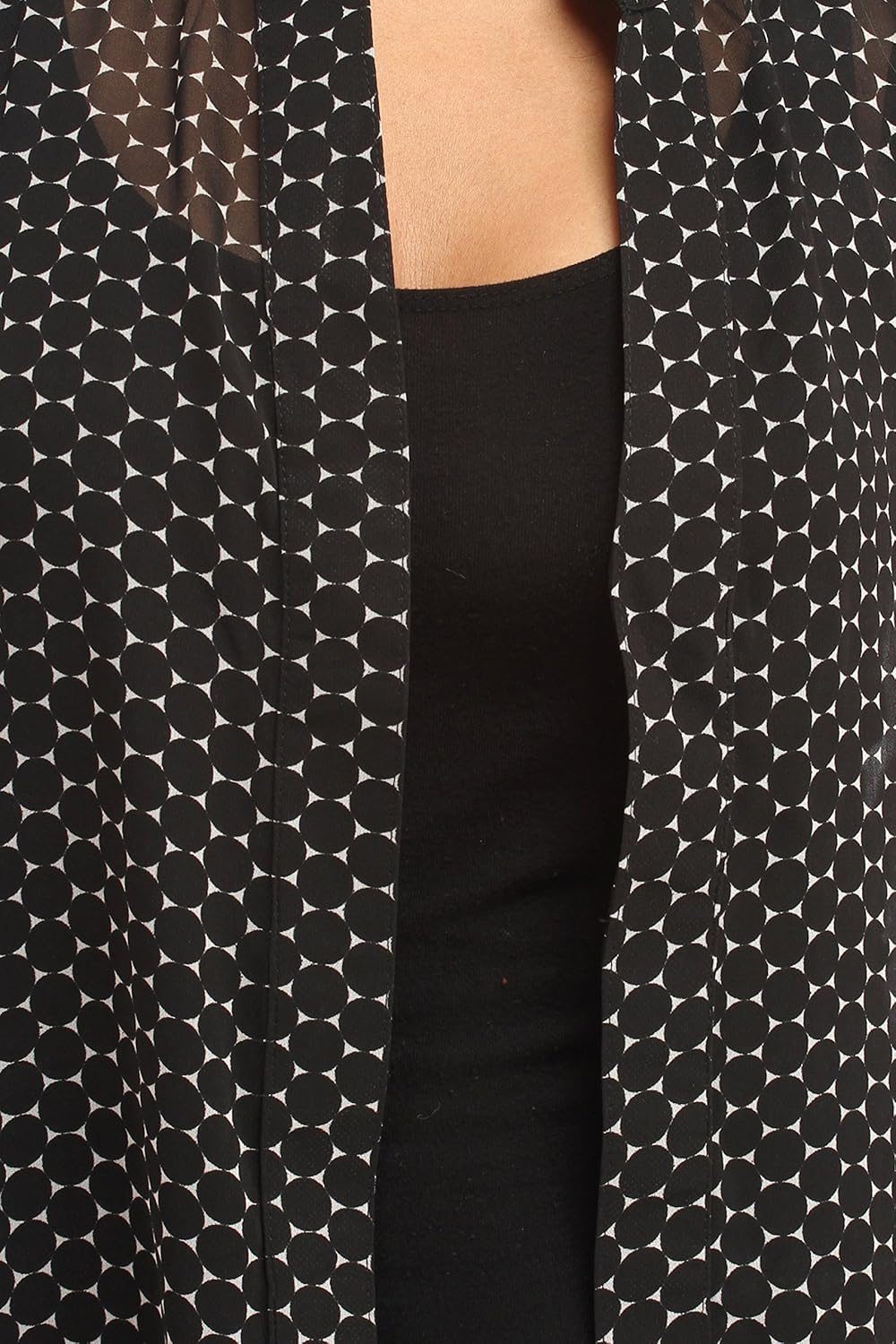 cottinfab dot print transparent shrug