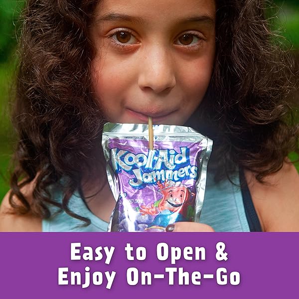 KOOL-AID JAMMERS GRAPE FLAVORED DRINK, 10 CT BOX, 6 FL OZ POUCHES