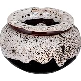 Vanacara Outdoor Cigar Ash tray - Large Ceramic Cigarettes ashtray | Vintage decorative odorless (Moroccan White)