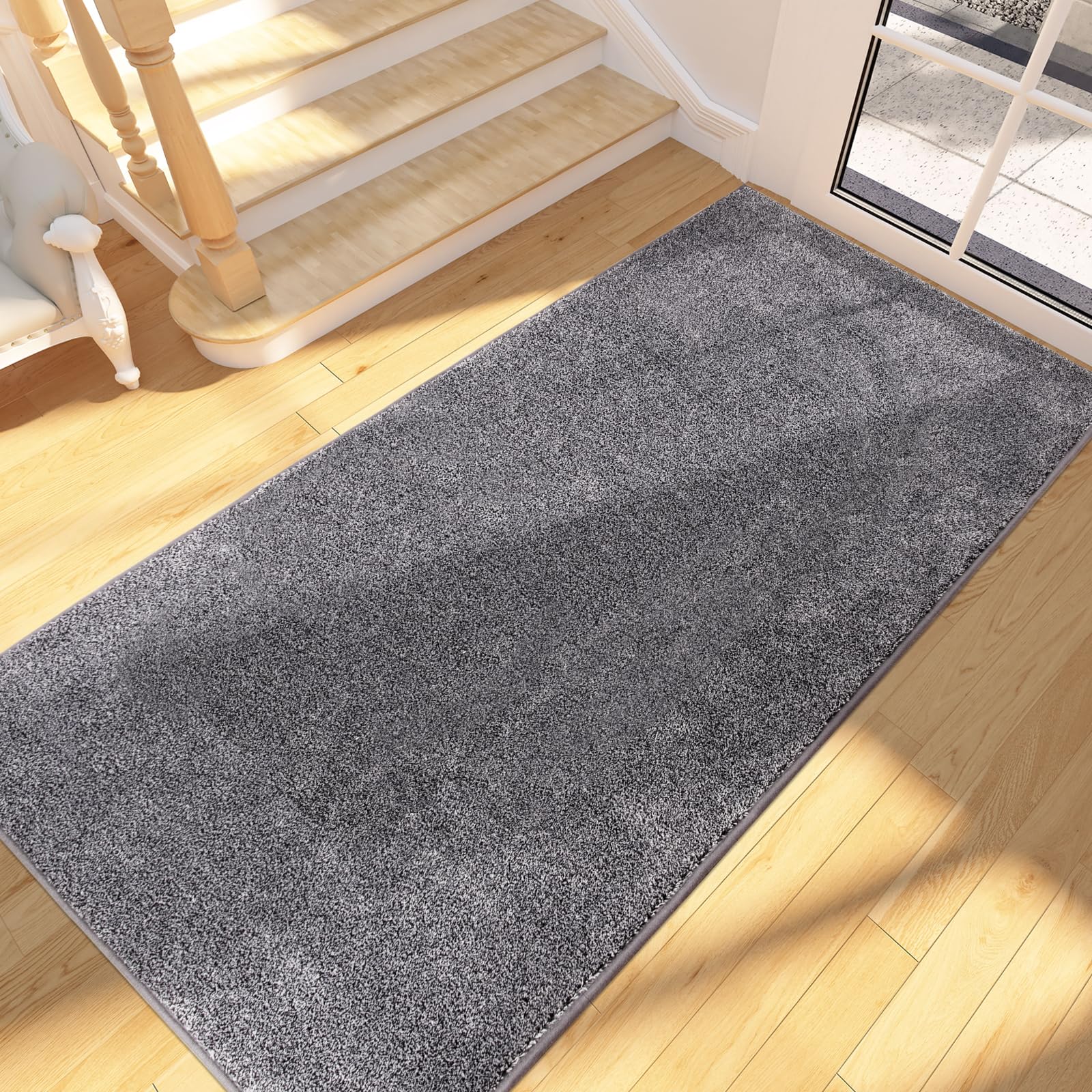 FCSDETAIL Dirty Trap Door mat 80 x 178 cm, Non Slip Machine Washable Entrance Rug, Inside Floor Runner for Dog, Door and Hallway