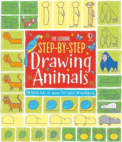 Usborne Step-by-Step Drawing Animals 1 Learn to Draw Activity Book