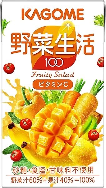 Amazon カゴメ 野菜生活100 フルーティーサラダ 125ml 24本 野菜生活 野菜ジュース フルーツジュース 通販
