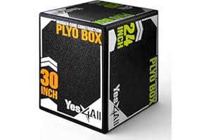 Yes4All 3 in-1 Soft Plyo Box Wooden Core, Foam Plyometric Box for Exercise, MMA, Plyometric Training, Available in 4 Sizes