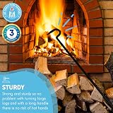 Thorness Cast Iron Log Roller Tool for Fireplace 50cm Long | Log Grabber view 2
