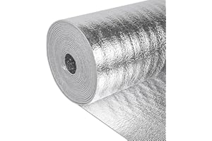 MIUWAUER Reflective Insulation Roll 16in x 10Ft (3mm) Foam Core Radiant Barrier Double Reflective Aluminum Foil Wrap Insulation Sheet Thermal Shield for Winter RV Window Thermal Cold Insulating Summer Heat