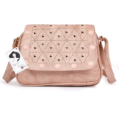 Ankita Fashion World women handbag, Sling PU (Beige)