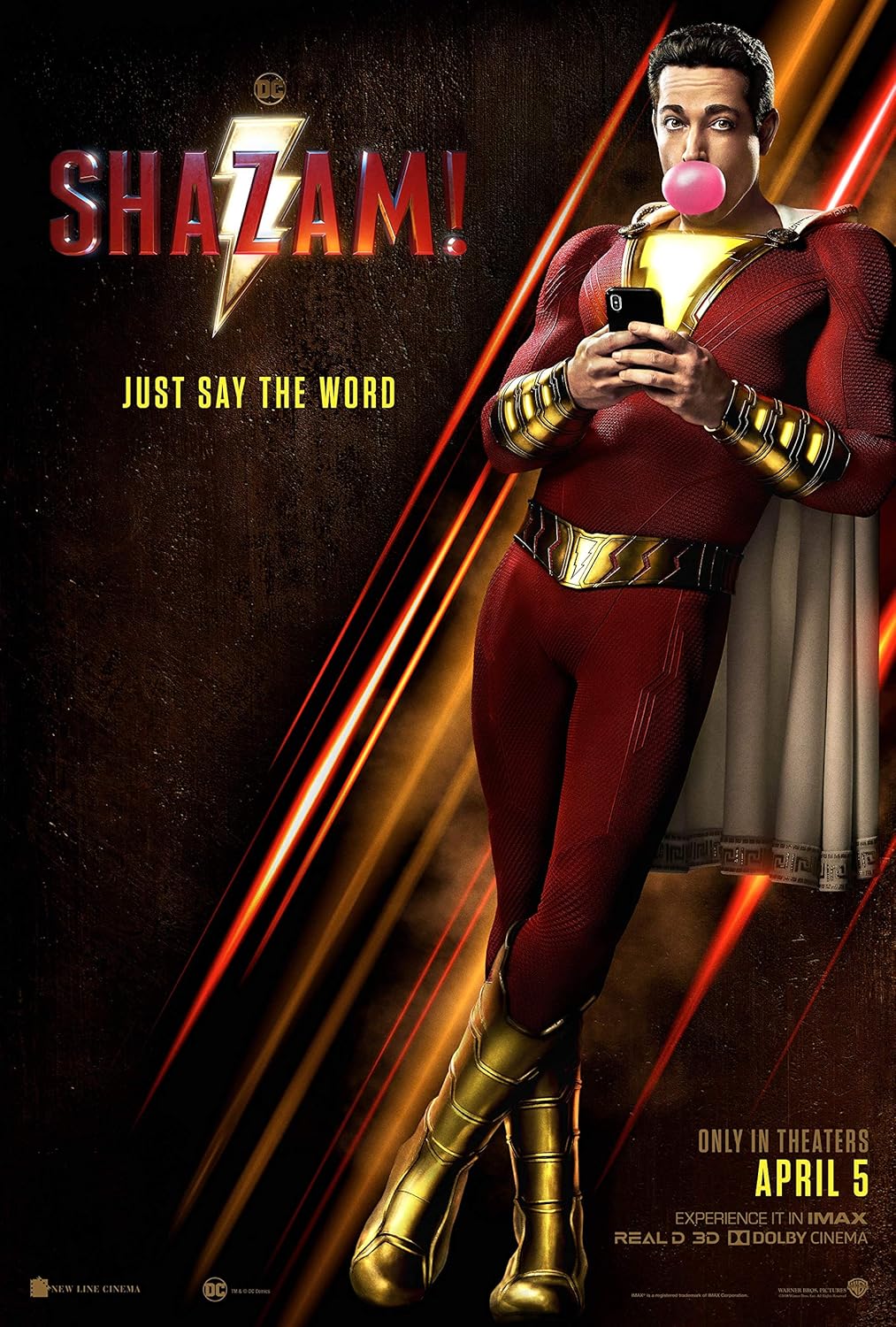 Amazon Com Shazam Movie Poster Limited Wall Art Print Photo Zachary Levi Michelle Borth Meagan Good Dc Comics Size 24x36 1 Everything Else shazam movie poster limited wall art