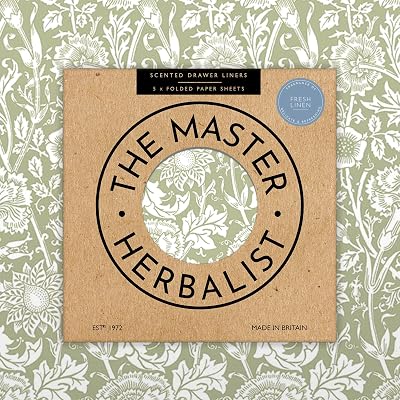 The Master Herbalist Scented Linen Drawer Liners 5 Sheets William Morris Sage