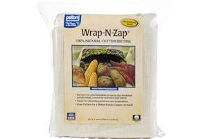 Pellon Wrap-N-Zap 100% Natural Cotton Batting 5/Pk-45"X36", 5 Pack
