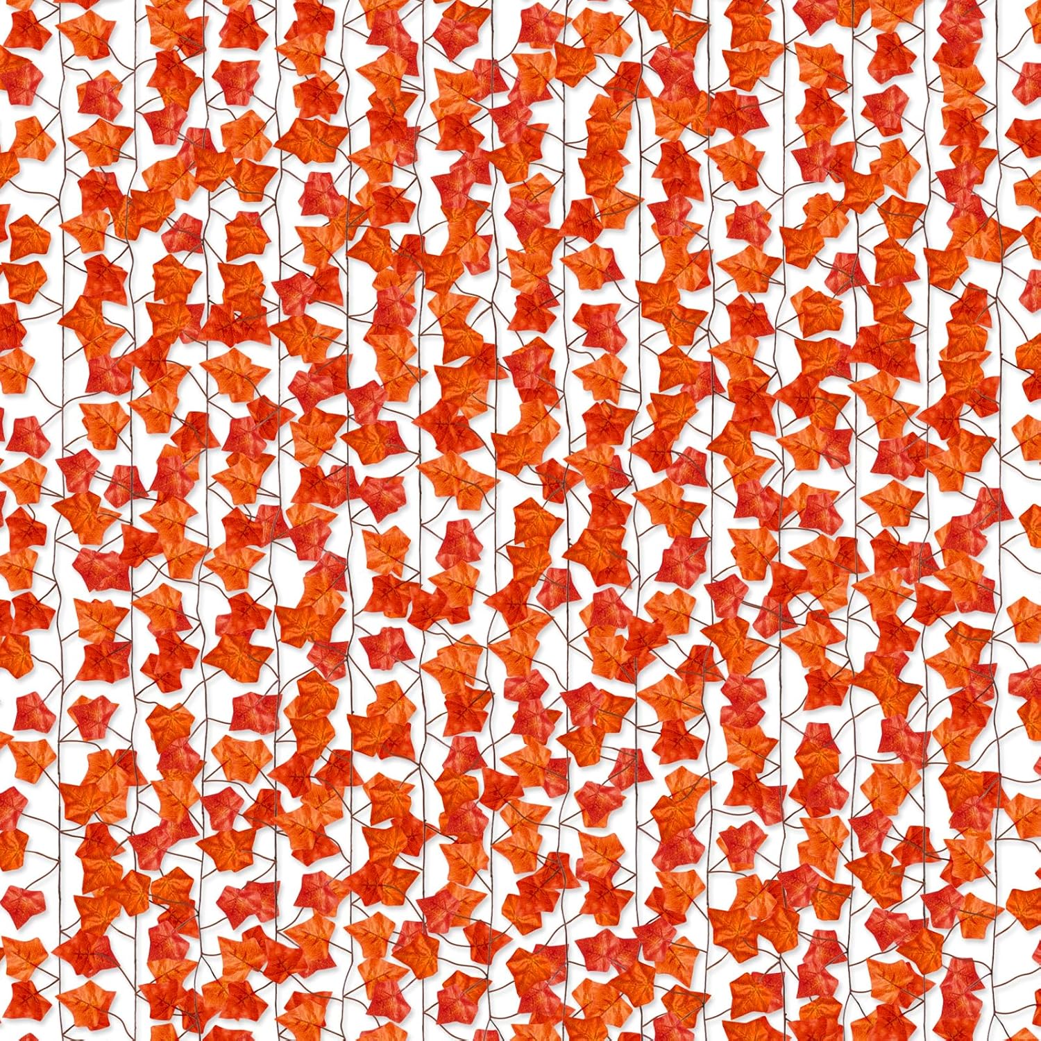 Wreaths, Garlands & Swags - CQURE 12 Pack 84Ft Fall Leaves Garland, Hanging Vines Garland Artificial Fall Maple Leaves Garland Thanksgiving Decor for Home Fireplace Party