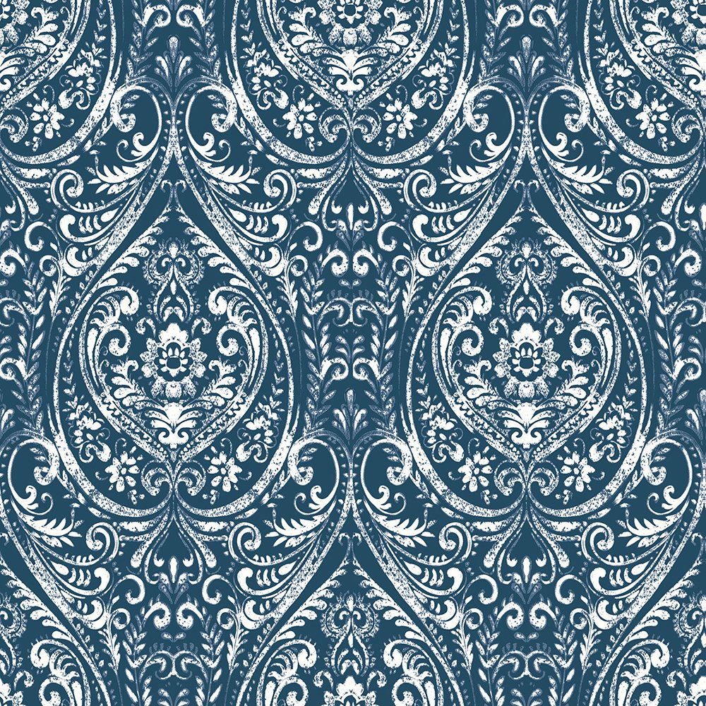 NuWallpaper NU1689 Bohemian Damask Decal - Blue