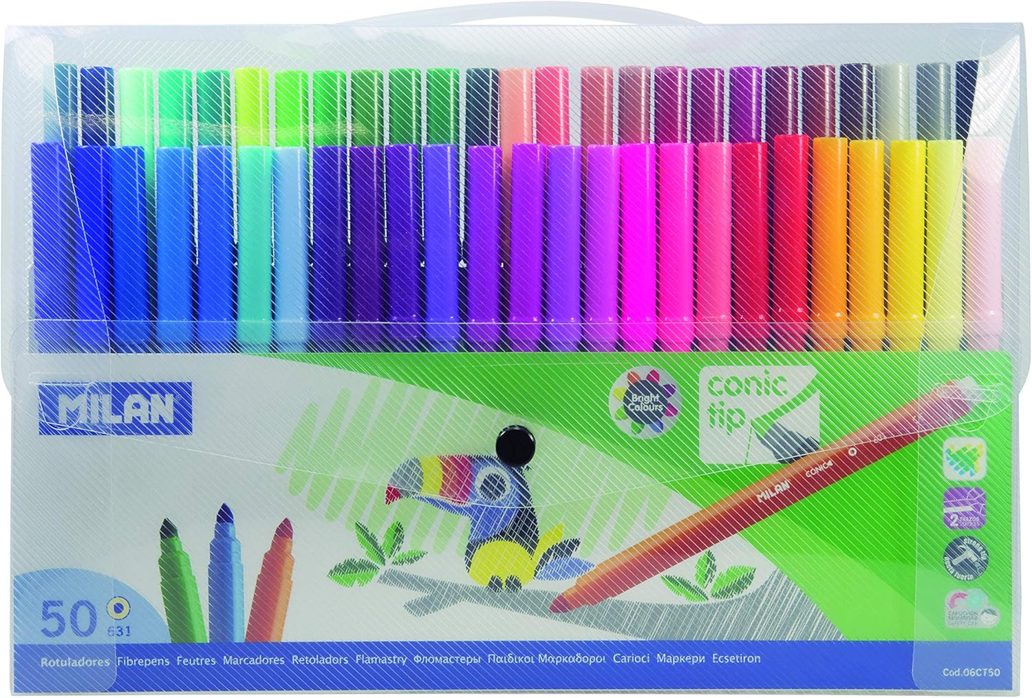 Milan 06CT50 - Pack de 50 rotuladores: Amazon.es: Oficina y papelería