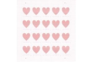 UNITED STATES POSTAL SERVICE Made of Hearts Sheets of 20 Forever First Class Postage Stamps Wedding Celebration Love Valentines (2 Sheets of 20)