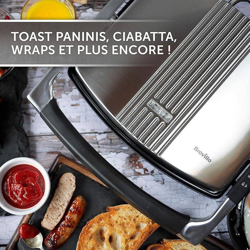 Sandwich/Panini Press & Toastie Maker | 4-Slice | Stainless Steel [VST026X]
