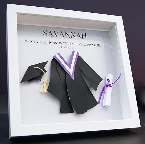 Personalized Graduation Custom Shadowbox Frame with Paper Convocation