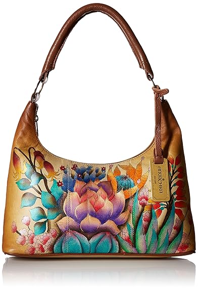 Anuschka Women's Genuine Leather Bag | Top Zip Hobo/Shoulder Bag | 371 DTS