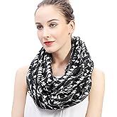 Lina & Lily Bird Print Women's Infinity Scarf Lightweight All Season