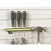 HandiWall 13 inch Magnetic Tool Holder for Use on Garage Slatwall Panels, Black