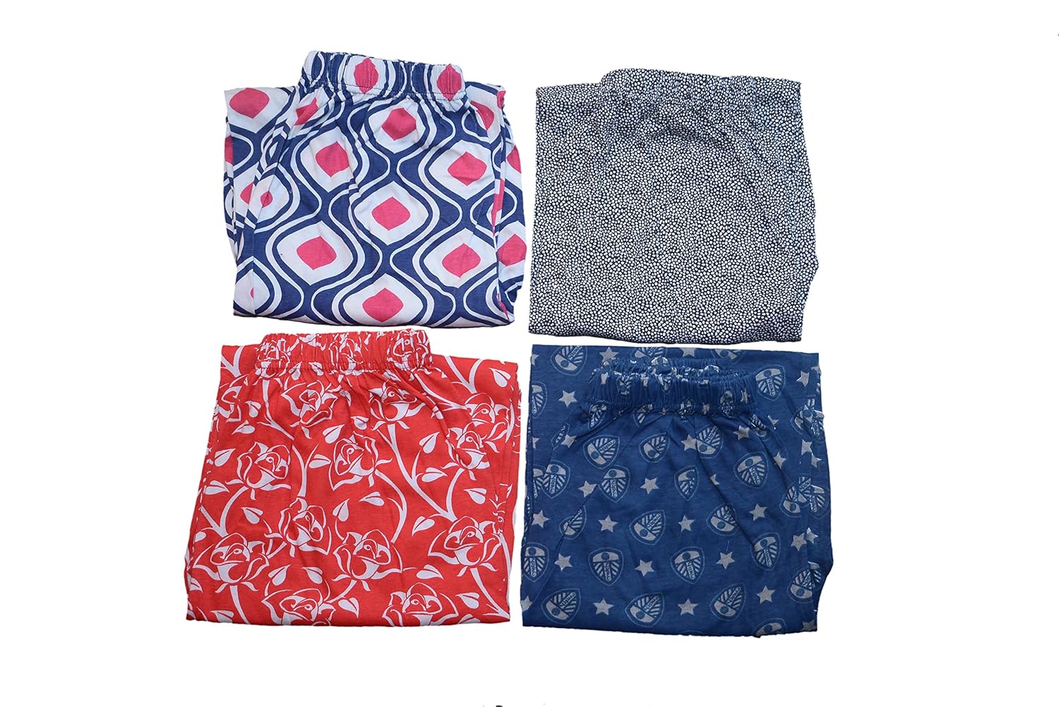 jyoti women's cotton track pants (sc-246, multicolour, xl) - pack of 4