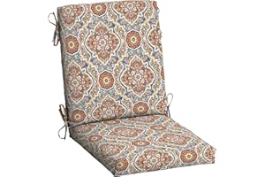 ARDEN SELECTIONS Arden Outdoor Dining Chair Cushion, 20 in x 20 in, Weather-Proof, Rain-Proof, Fade Resistant Patio Cushion for Patio, Dining, or Rocking Chairs 20 x 20, Global Vintage Medallion