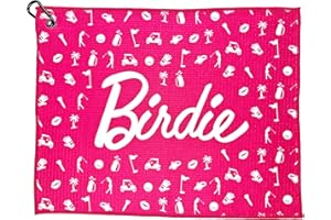 WOLF GOLF TOWELS Womens Golf Towel | Birdie Golf Towel | Golf Accessories for Women | Golf Gifts for Women | Printed Funny Golf Towel