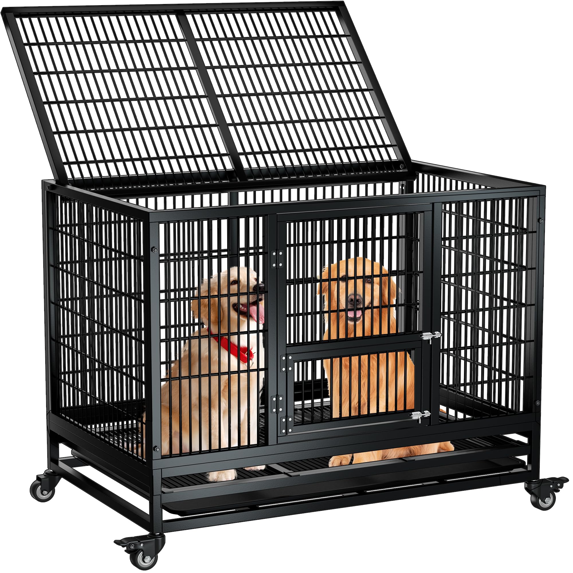Mua 47 "Heavy Duty Dog Crate,Indestructible Large Dog Crate,TwoDoor