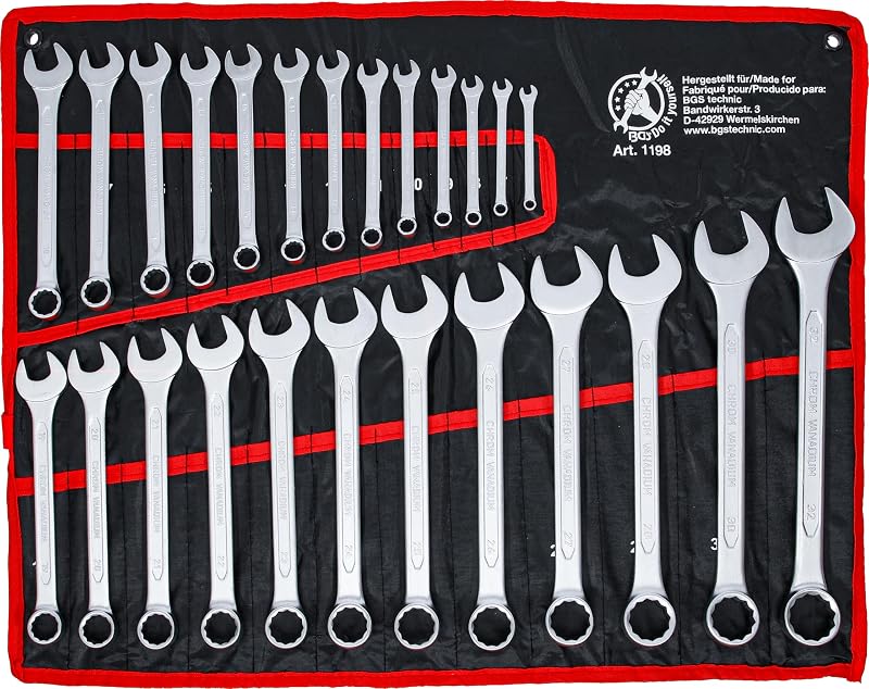 BGS Diy Combination Spanner Set 6-32mm 25 Piece Metric Wrench Tool Kit