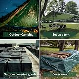 KAV 4 x 6 ft Green Tarpaulin 120 GSM Waterproof Eyelets Heavy Duty Cover view 9