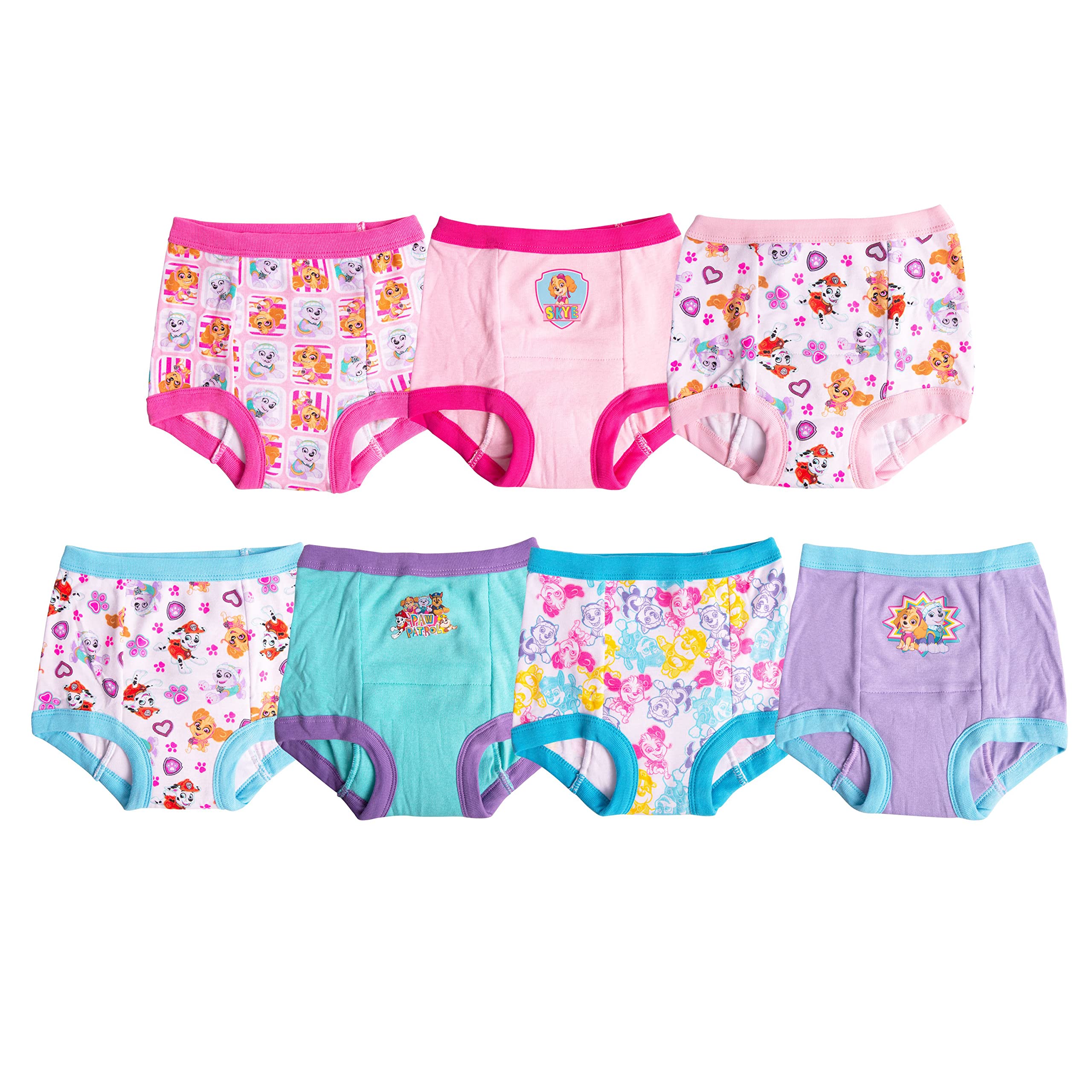 Paw Patrol Girls Toddler Potty Training Pants with Chase, Skye & More with Success Chart & Stickers Size 18, 2t, 3t, 4t