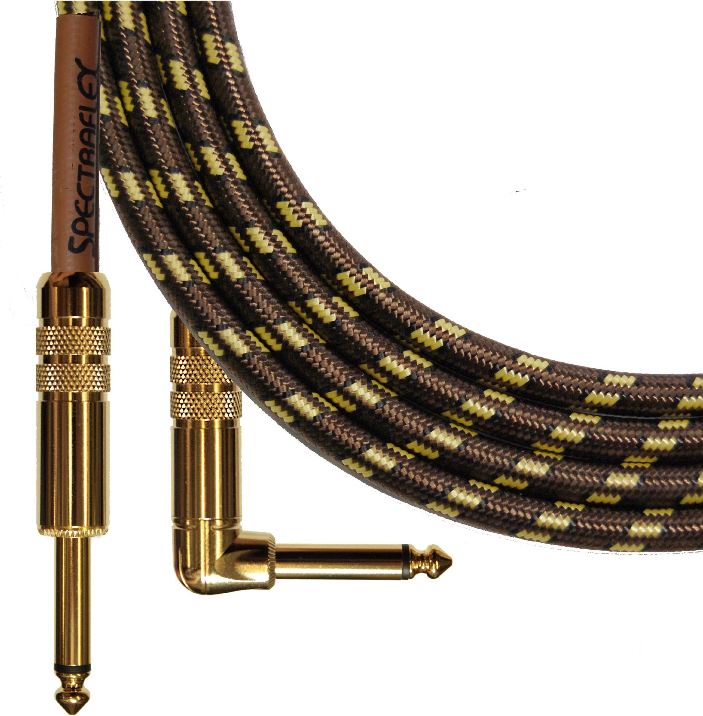 Spectraflex Vintage Series Right Angle Instrument Cable, 18 Foot, Brown