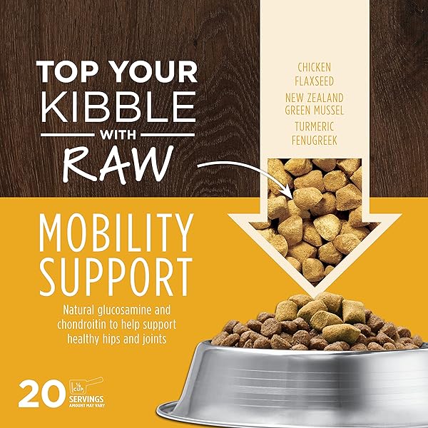 INSTINCT RAW BOOST MIXERS MOBILITY SUPPORT FREEZE-DRIED DOG FOOD TOPPER, 5.5 OZ. BAG