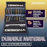 DESIGNA DARTS Non-Slip Darts Mat 60cm Blue with Oche & Checkout Design view 3