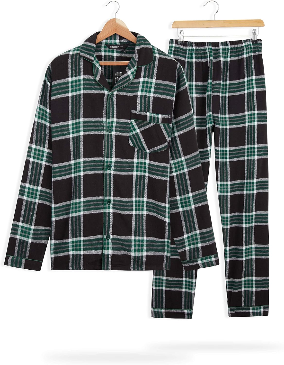 Mens Pyjamas Set, Tartan Brushed Cotton Pyjamas, Xmas Gifts