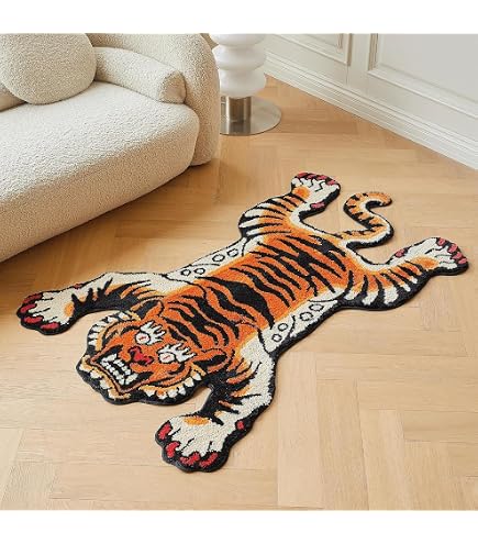 Amazon.com: yingda1992 Tiger Print Australia Sheepskin Rug, Soft