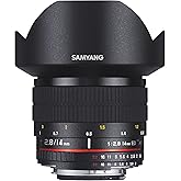 Samyang 14mm F2.8 Full Frame Ultra Wide Angle Lens for Canon EF - Built-in Auto Chip, Manual Focus, Low Distortion, Wide Aper