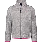 Nautica Girls' Full-Zip Fleece Jacket, Signature Logo Design, Lightweight & Wind Resistant