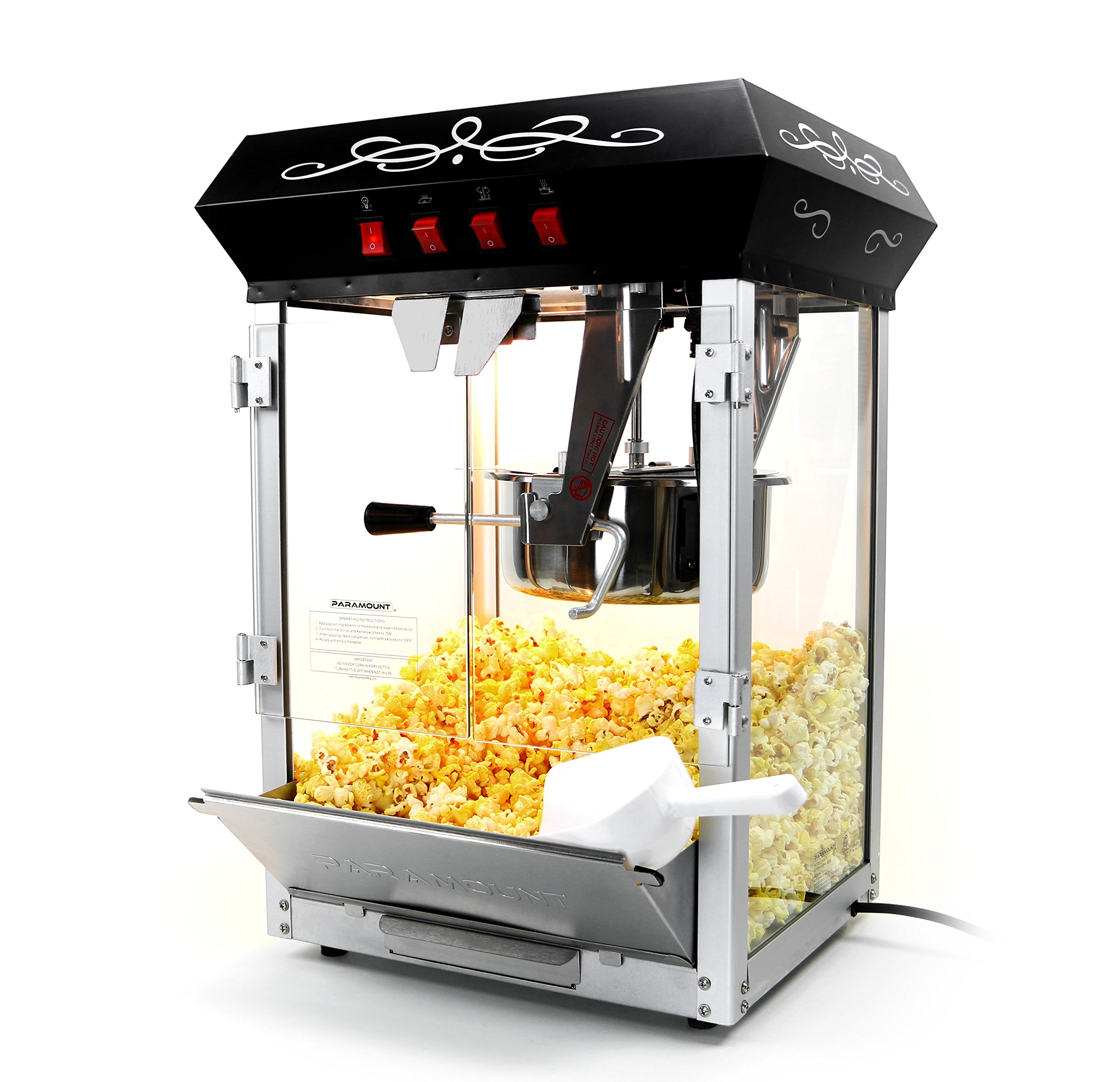 Paramount 8oz Popcorn Maker Machine New Upgraded Feature Rich 8 Oz Hot Oil Popper Color Black Buy Online In Sri Lanka At Desertcart