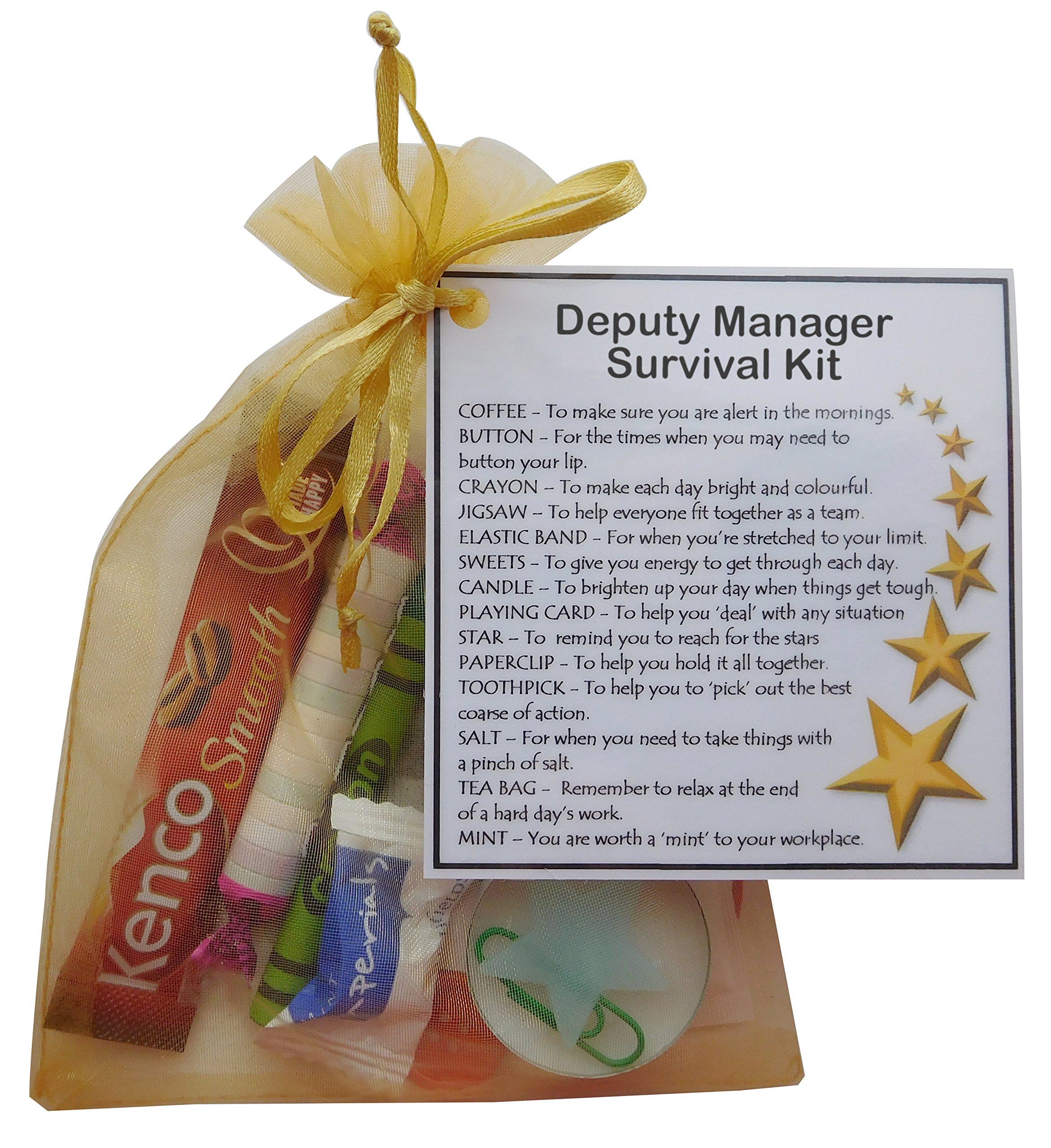 SMILE GIFTS UK Deputy Manager Survival Kit Gift (New job, work gift, Secret santa gift for deputy manager)