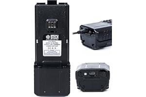 BTECH BL-5RHL 5200mAh USB-C Charging Li-ion Extended Battery Pack, High-Capacity OEM Battery for BaoFeng BF-F8HP PRO and BL-5RH Series Radios (USB-C Charging, Status LED)