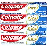 Colgate Total Teeth Whitening Toothpaste, 10 Benefits Including Sensitivity Relief ,Whitening Mint, 4.8 oz ( Pack of 4 )