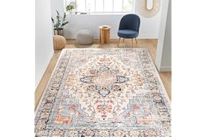 BESTSWEETIE Area Rug 5x7 Rugs for Living Room 5x7 Area Rugs Area Rug 5x7 Living Room Rug Washable Rugs 5x7 Vintage Rug for Living Room Bedroom Dinning Room, Beige