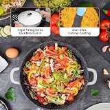 nuovva Casserole Dishes with Lid 3.9L Cream Non-Stick Dutch Oven 28cm view 7