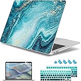 May Chen Compatible with New MacBook Air 13 inch Case 2021, 2020 2019 2018 Release Model: M1 A2337 A2179 A1932, Plastic Hard Shell Case Cover for Mabook Air 13 inch with Retina Dispaly, Blue Marble