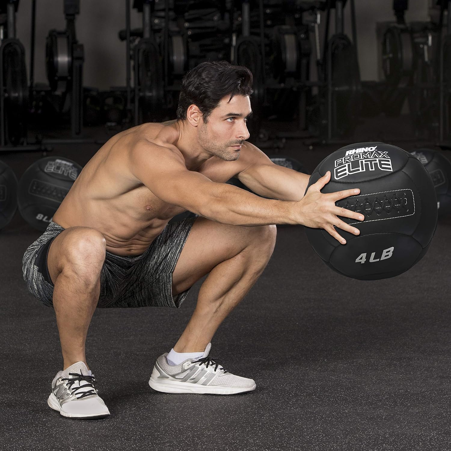 Champion Sports PRX4 Rhino Promax Elite Slam Balls, 4 lb, Soft Shell with Non-Slip Grip, Medicine Wall Exercise Ball for Weightlifting, Plyometrics, Cross Training, & Home Gym Fitness: Sports & Outdoors