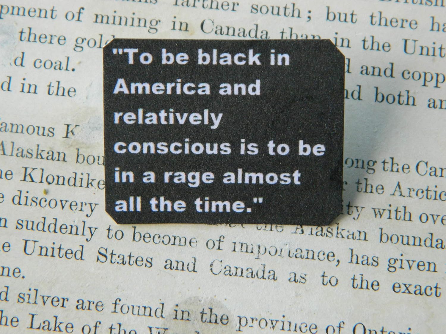 To Be Black In America Quote Brooches James Baldwin Quote Lapel Pin To Be Black In America. Handmade  Products