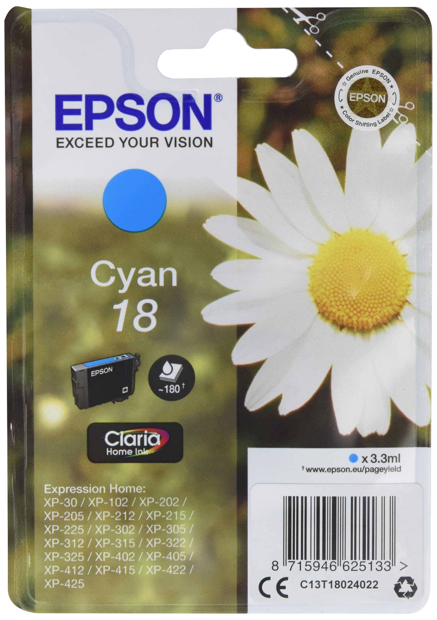 Epson C13T18034012 Inkjet Cartridge for XP30 - Magenta