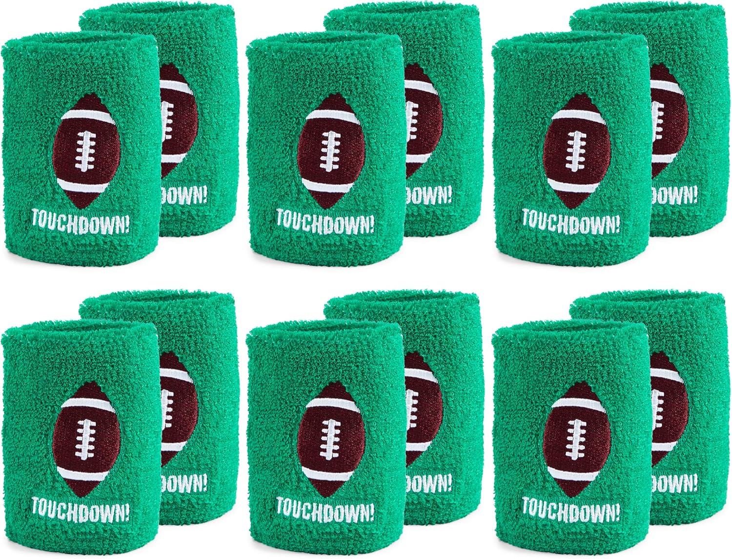 Green Wristbands for Football Party, Game Day, Tailgate