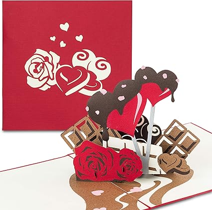 Papercrush Carte Pop Up Sweet Love Carte D Anniversaire 3d Avec Cœur Et Chocolat Carte Cadeau Pour Petite Amie Ou Mere Carte D Amour Romantique Pour Femme Anniversaire De Mariage Je T Aime Amazon Fr